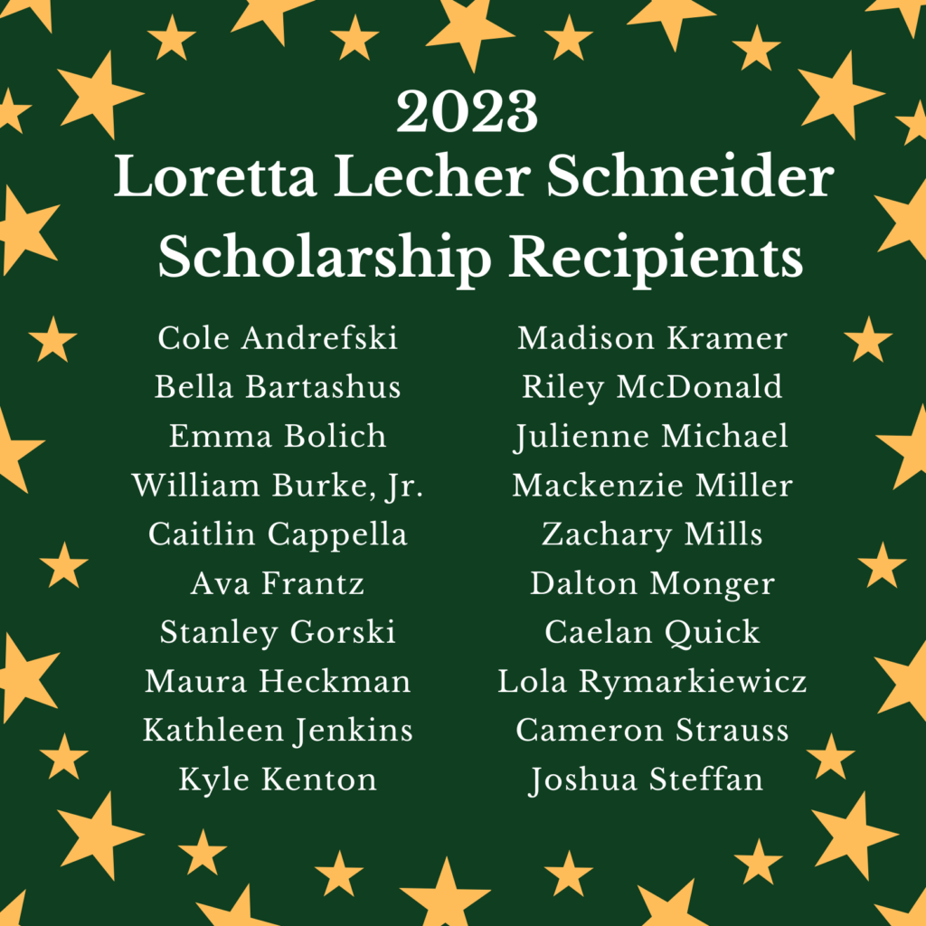 The 2023 Loretta Lecher Schneider Scholarship Endowment Fund Recipients